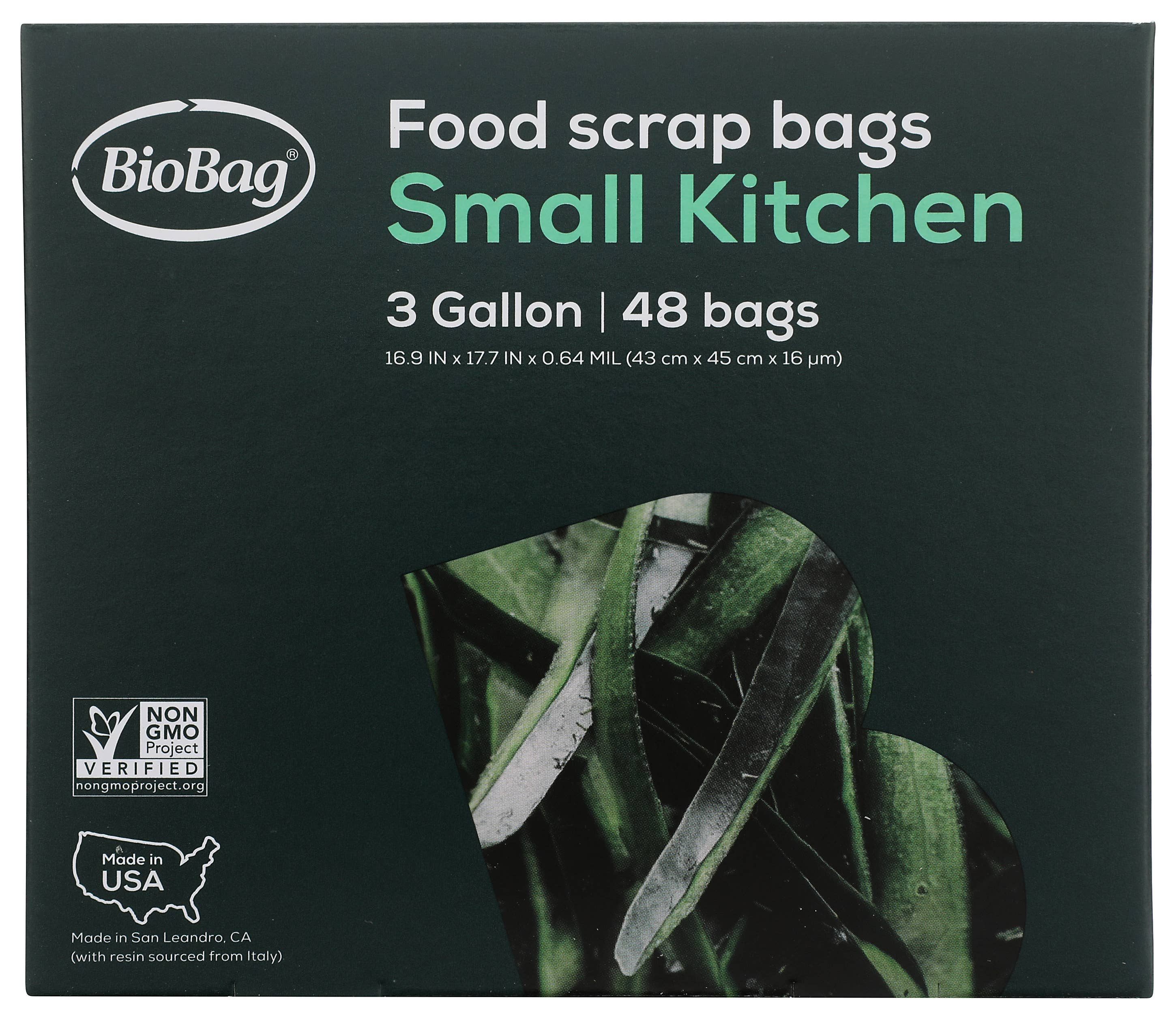 BioBag America Inc - Wholesale Food Storage Wrap/Bag - BioBag 100% Compostable 3-Gallon Food Waste Bag,Value Pack1