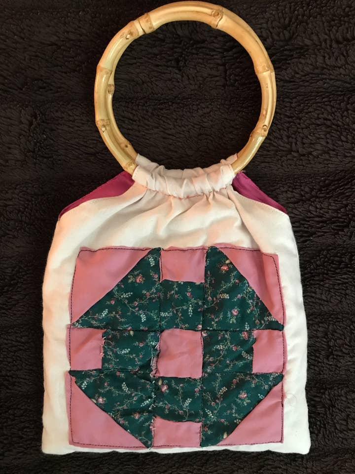 Quilt Purse Made from Vintage Quilt- Hip Custom Design for wholesale by Wild Horse Clothier