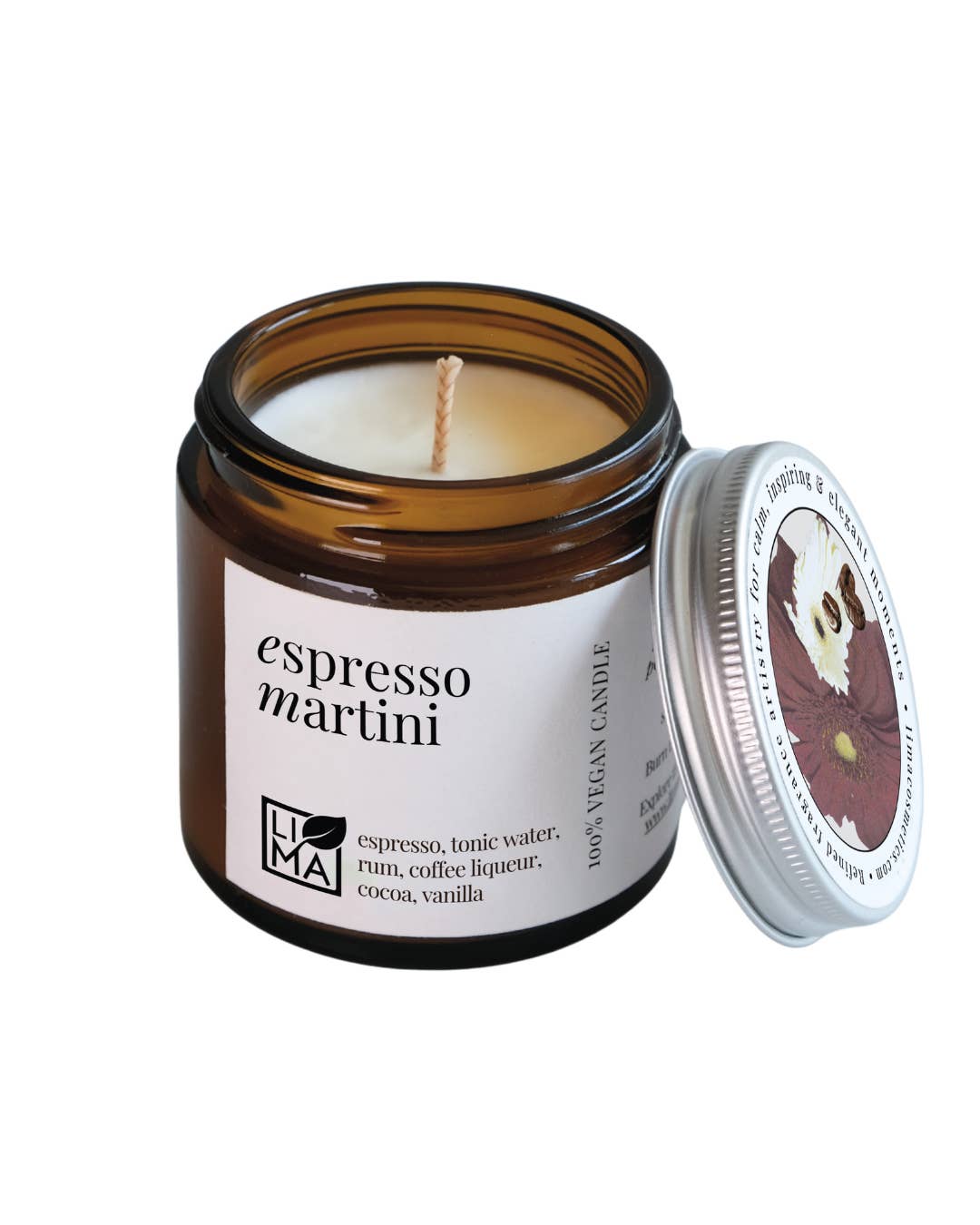 LIMA Cosmetics - Wholesale Jar/Filled Candle - Espresso martini soy wax candle