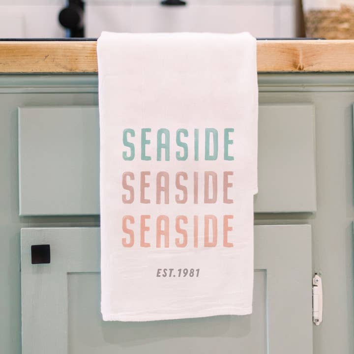 Custom City and State Home Decor Kitchen Tea Towel, FL, TX for wholesale by Clairmont & Co