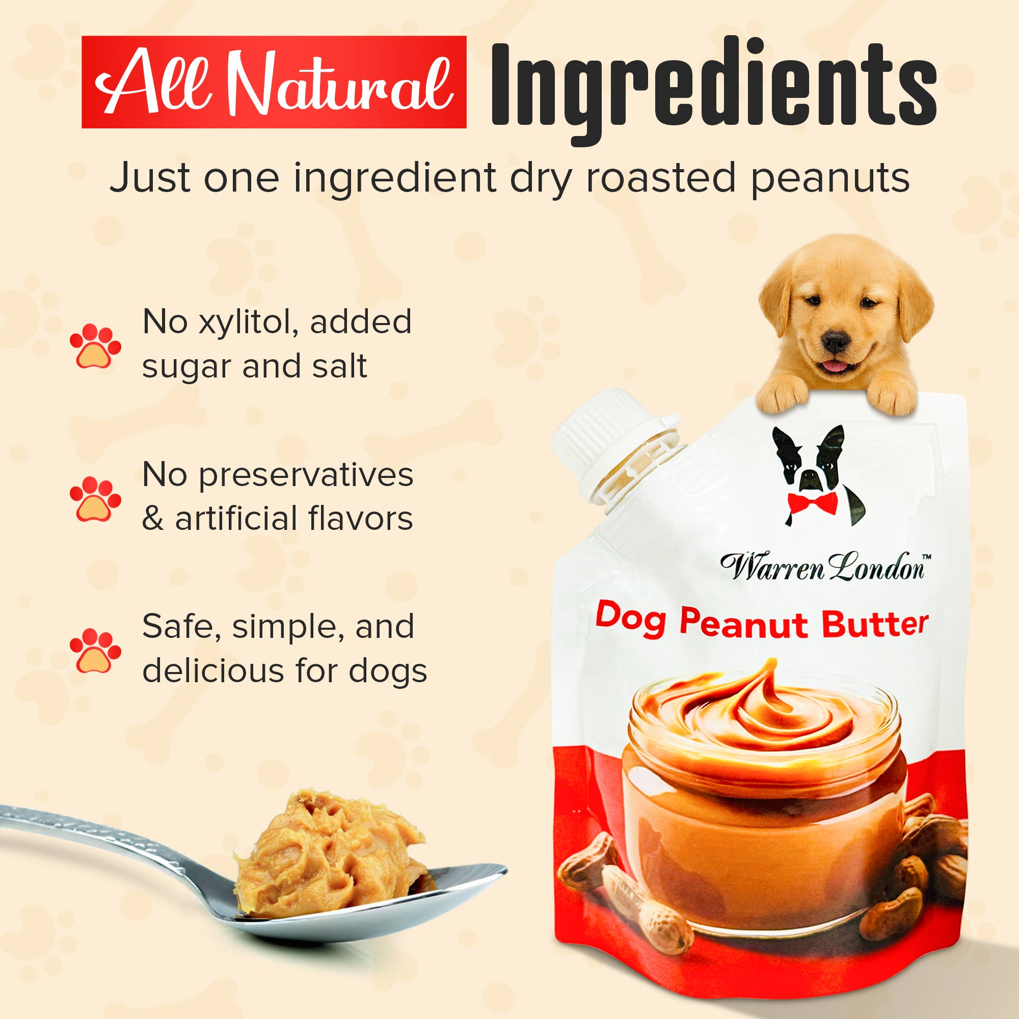 Warren London Dog Products – wholesale Pet treats – Dog – Dog Peanut Butter – All Natural1