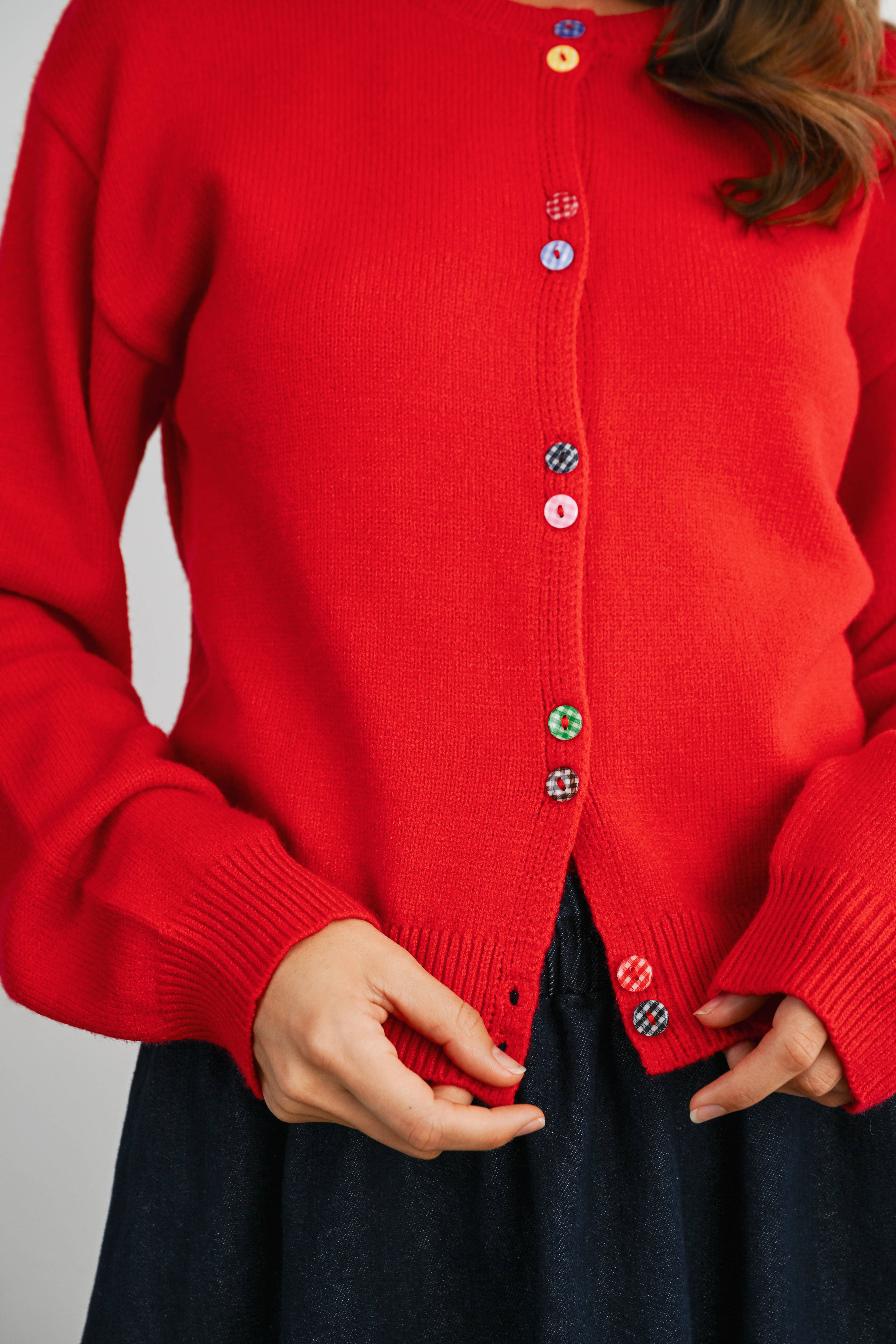 BUTTERMELON - Wholesale Cardigan - Women's - Long Sleeve Buttoned Cropped Cardigan - BMC79063