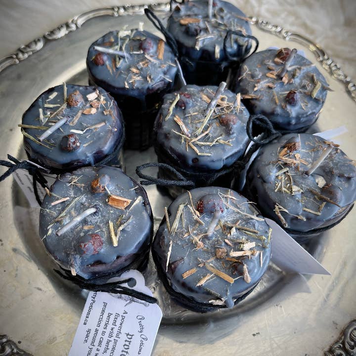 Pretty Potions Apothecary - Wholesale Votive Candle - PROTECT Ritual Herbal Votive Candle