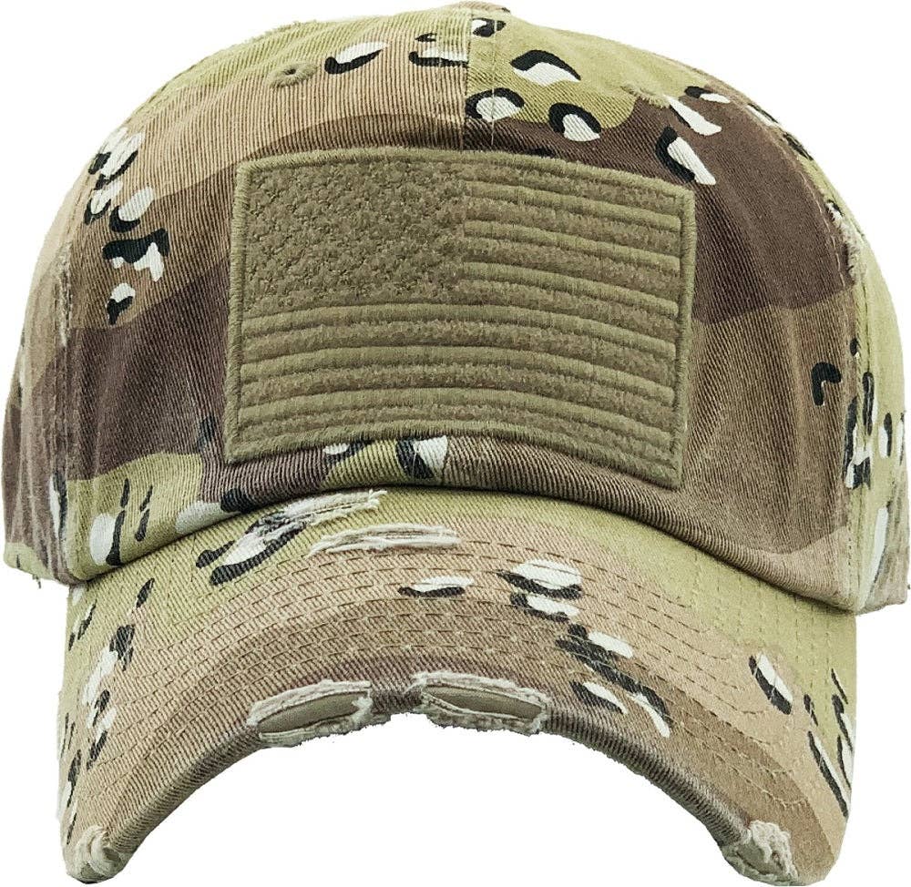 MiMi Wholesale - Wholesale Baseball Cap - Women's - KBVT209 American Flag Washed Vintage Distressed Baseball Cap4