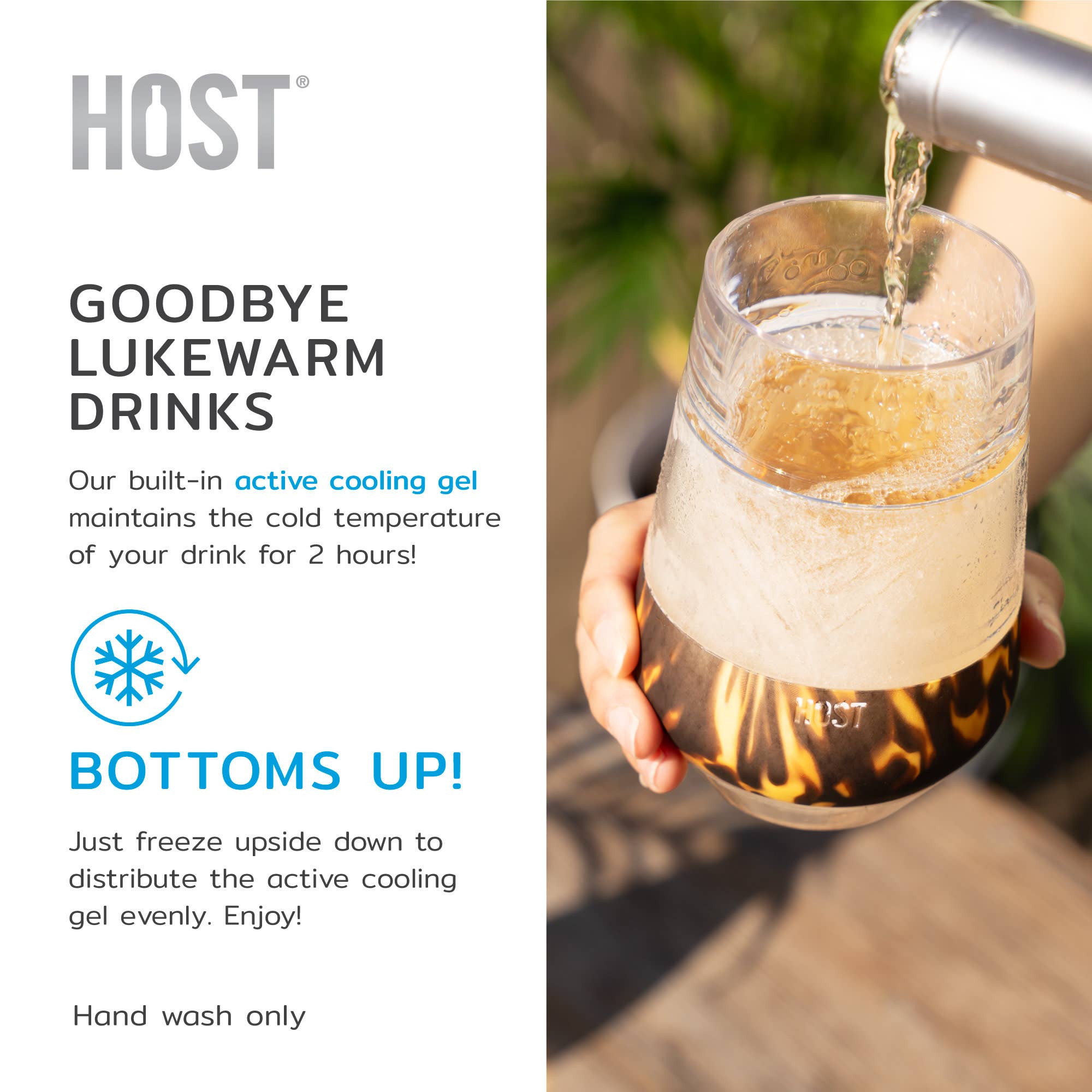 HOST - Wholesale Wine Glass - Wine FREEZE XL Cooling Cup in Tortoise6