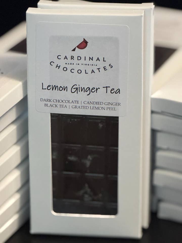 Barra Gourmet de Chocolate Negro com Infusão de Chá de Limão e Gengibre 113g por atacado de Cardinal Chocolates