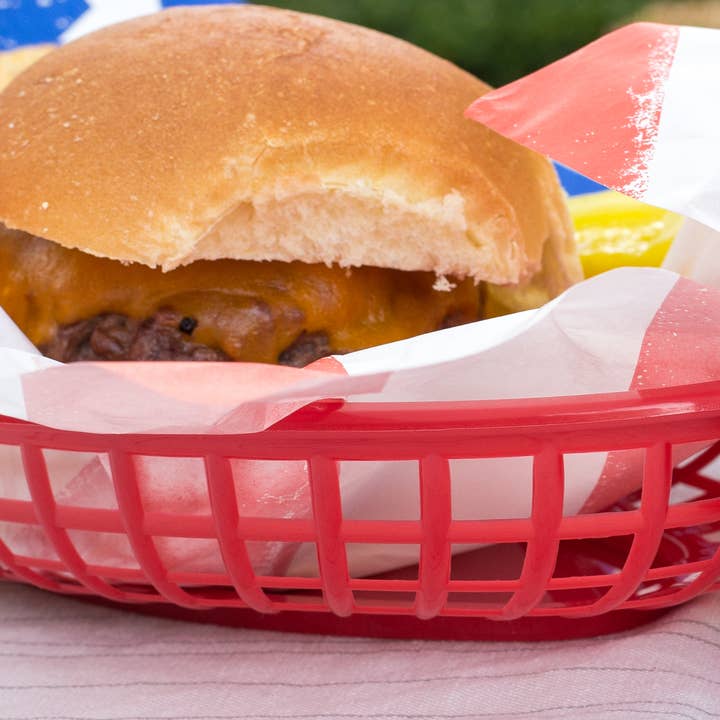 Fox Run Brands - Wholesale Basket - Outset Red Pub Food Baskets, Set of 6, 9.5" x 6.25" x 2"1