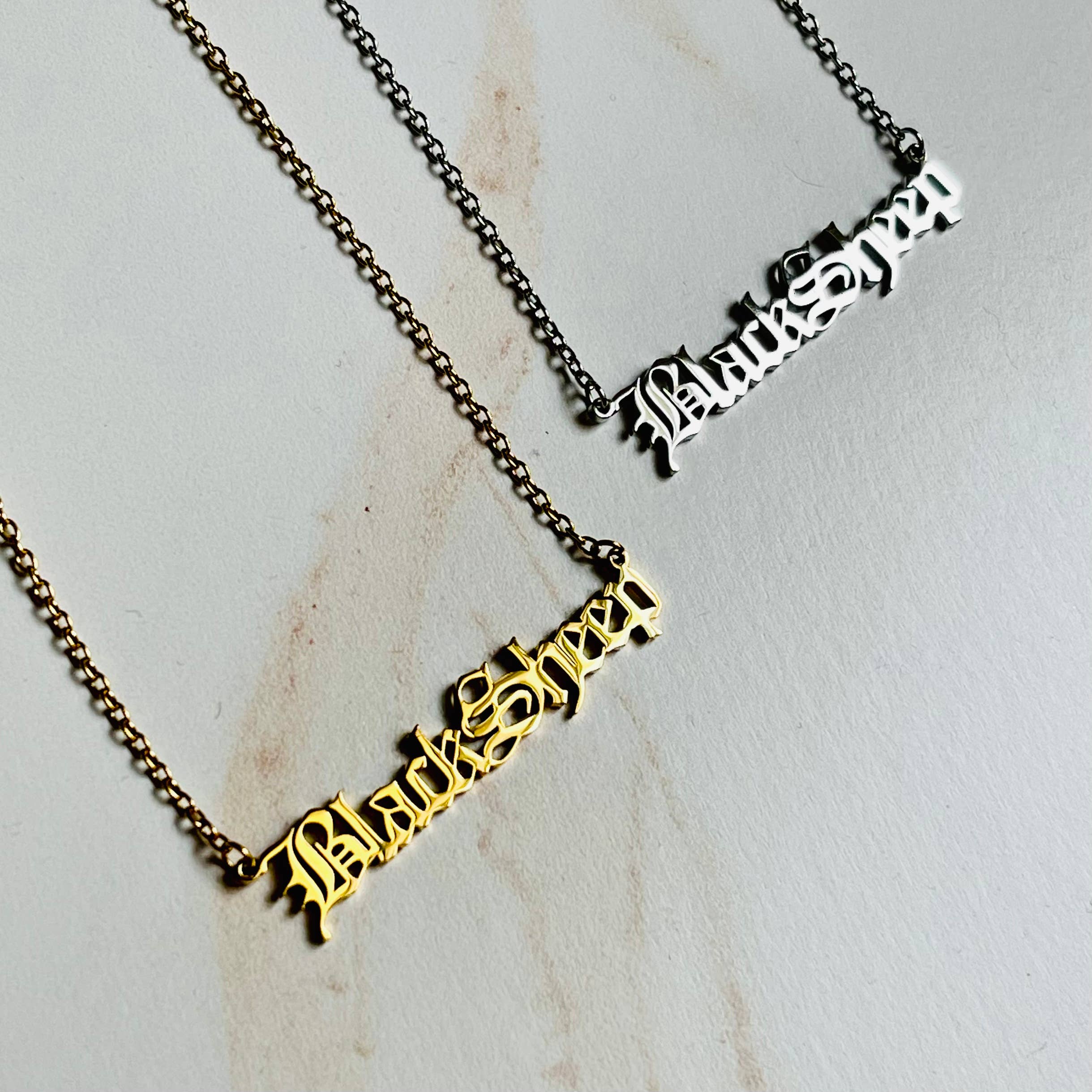 The Silver Spider - Wholesale Pendant/Charm Necklace - Black Sheep word gothic Necklace stainless steel gold tone2