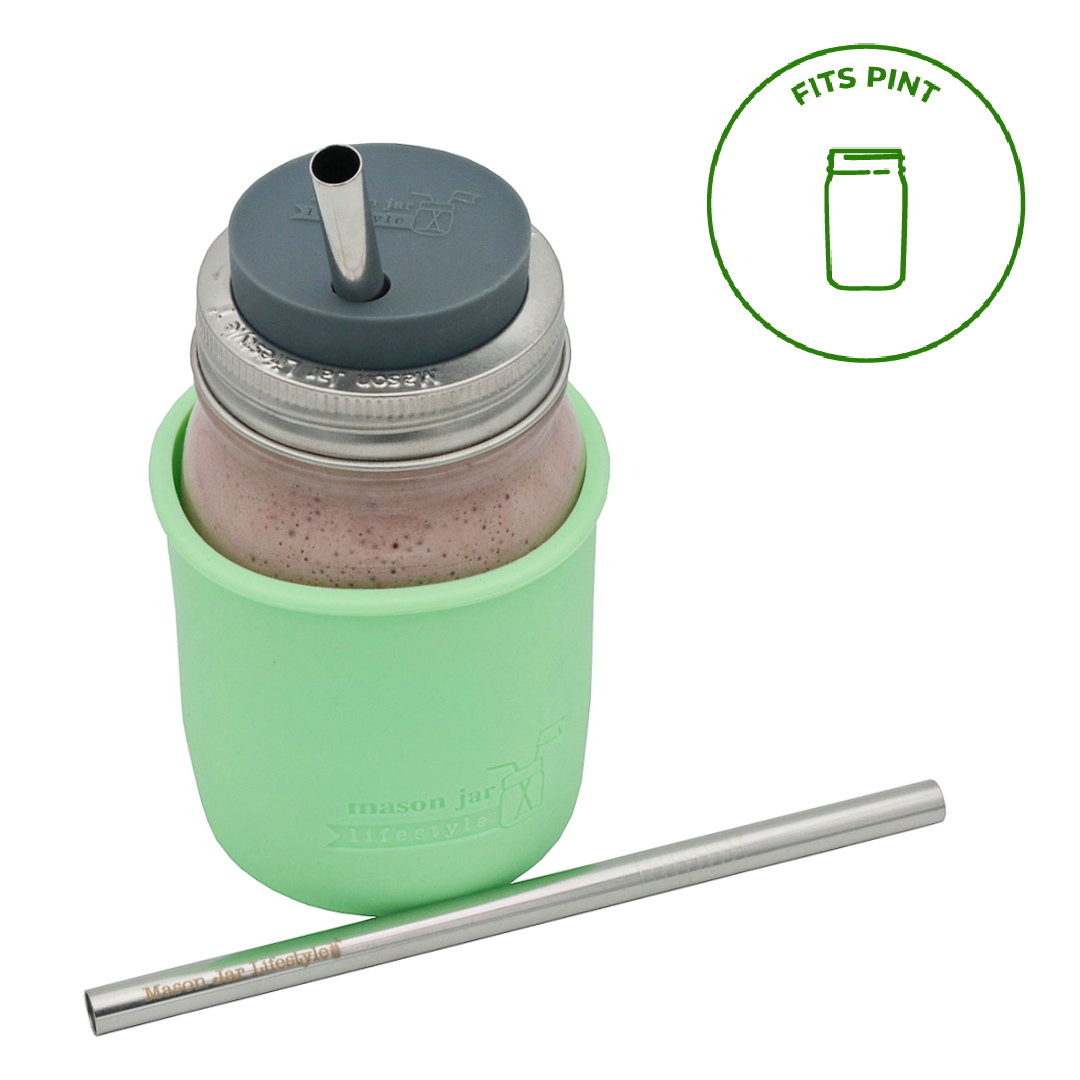 Mason Jar Lifestyle - Wholesale Drinking Straw - Medium Stainless Steel Smoothie Straws for Pint Mason Jars2