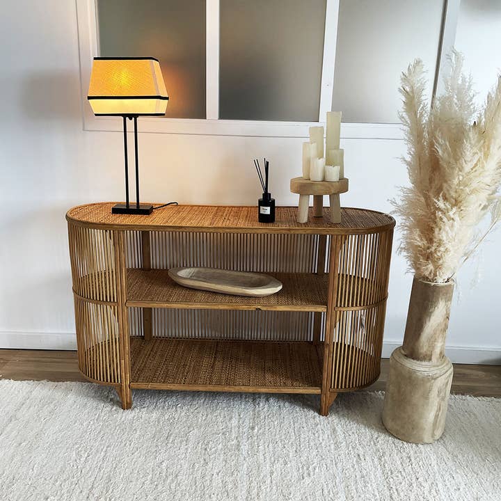 Natural Romeo Console L120 W40.5 H71cm for wholesale on Faire2