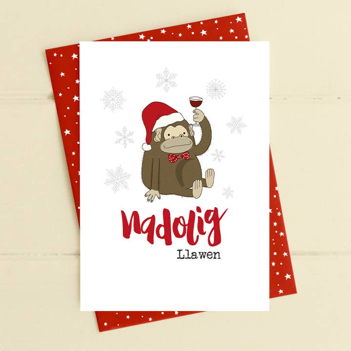 Welsh Card - Nadolig Llawen (Buon Natale) per la vendita all'ingrosso da parte di Dandelion Stationery
