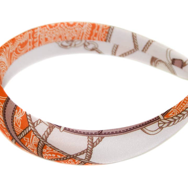 Prix De Diane Satin Padded Alice Band - HAB334 ORANGE for wholesale by Hepburn & Co.