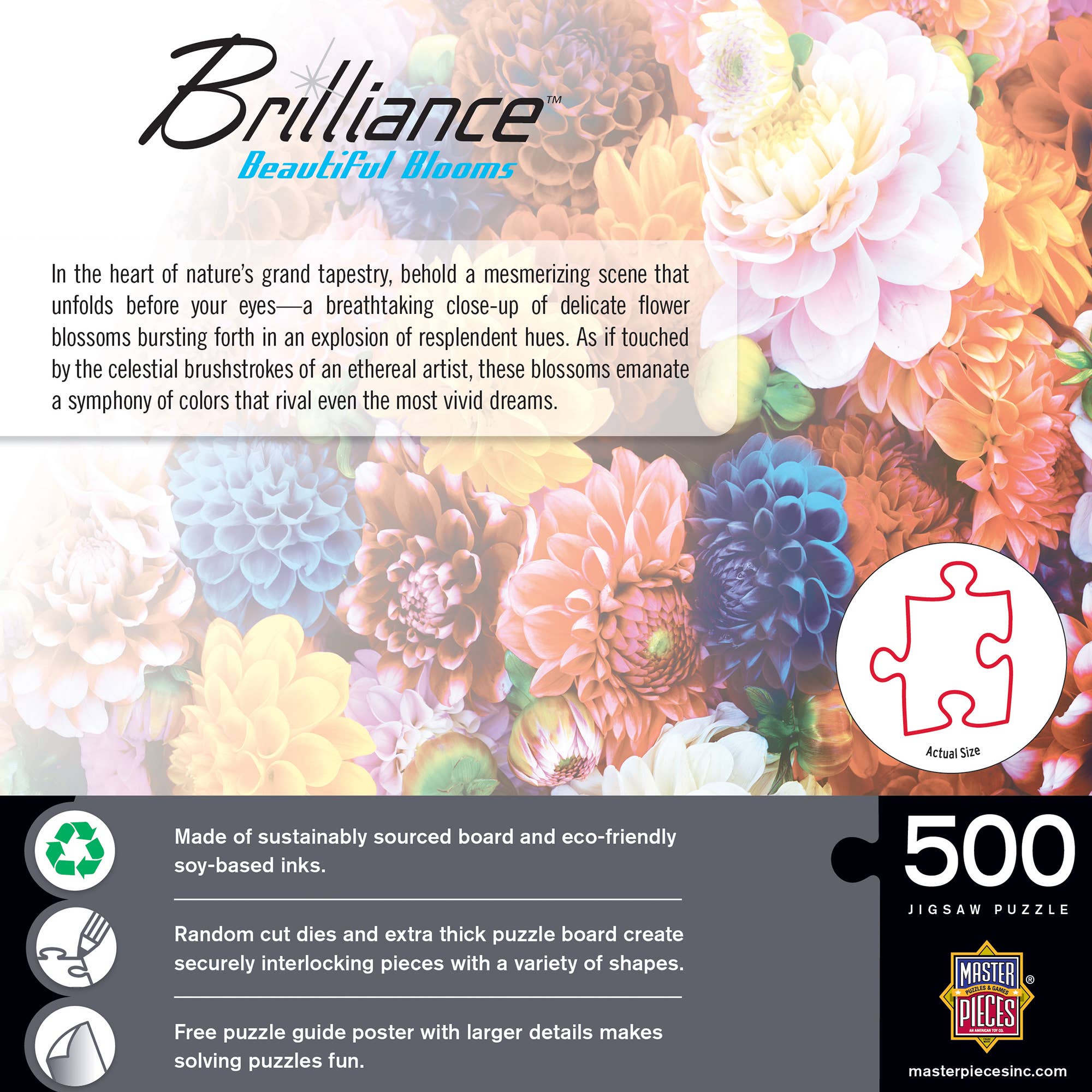 Masterpieces Puzzles - Wholesale Puzzle - Adult - Brilliance - Beautiful Blooms 500 Piece Puzzle2