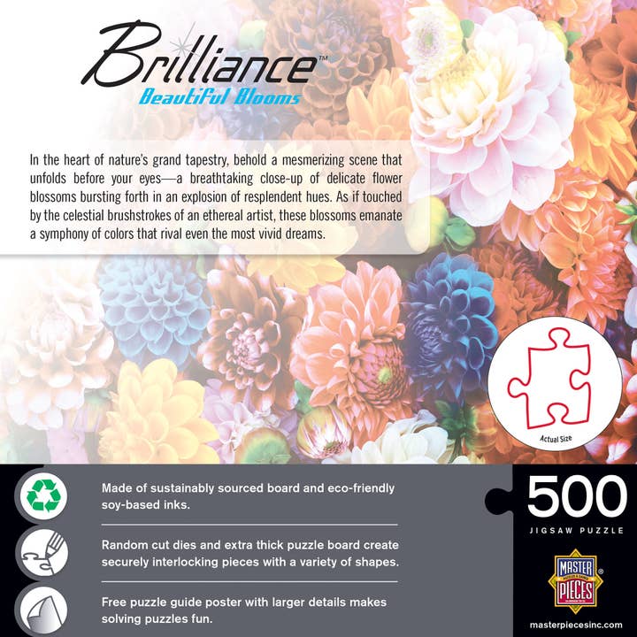 Masterpieces Puzzles - Wholesale Puzzle - Adult - Brilliance - Beautiful Blooms 500 Piece Puzzle2