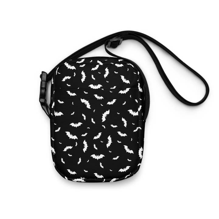 Batty Blackout Crossbody Bag for wholesale by Goth Cloth Co.