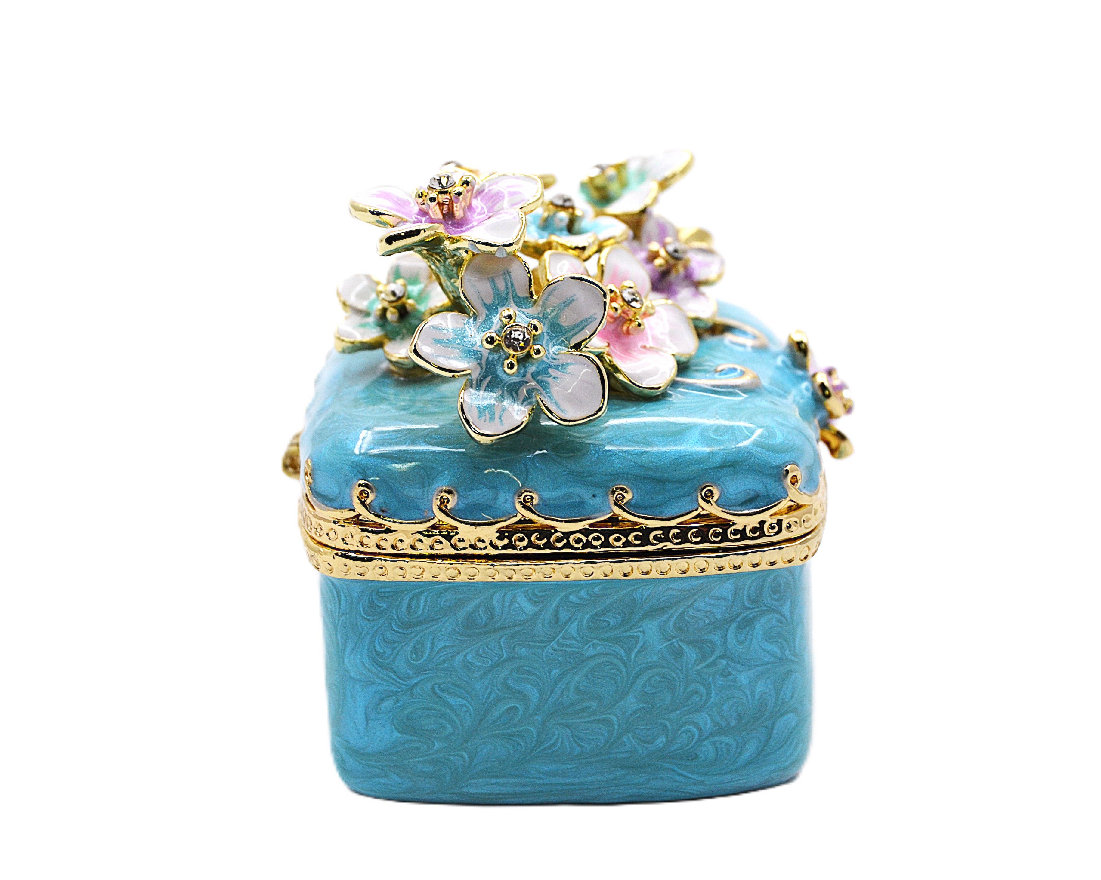 Ciel Collectables – wholesale Smyckeskrin och organisatörer – Dekorativt smyckeskrin med körsbärsblommor. Handgjord.8