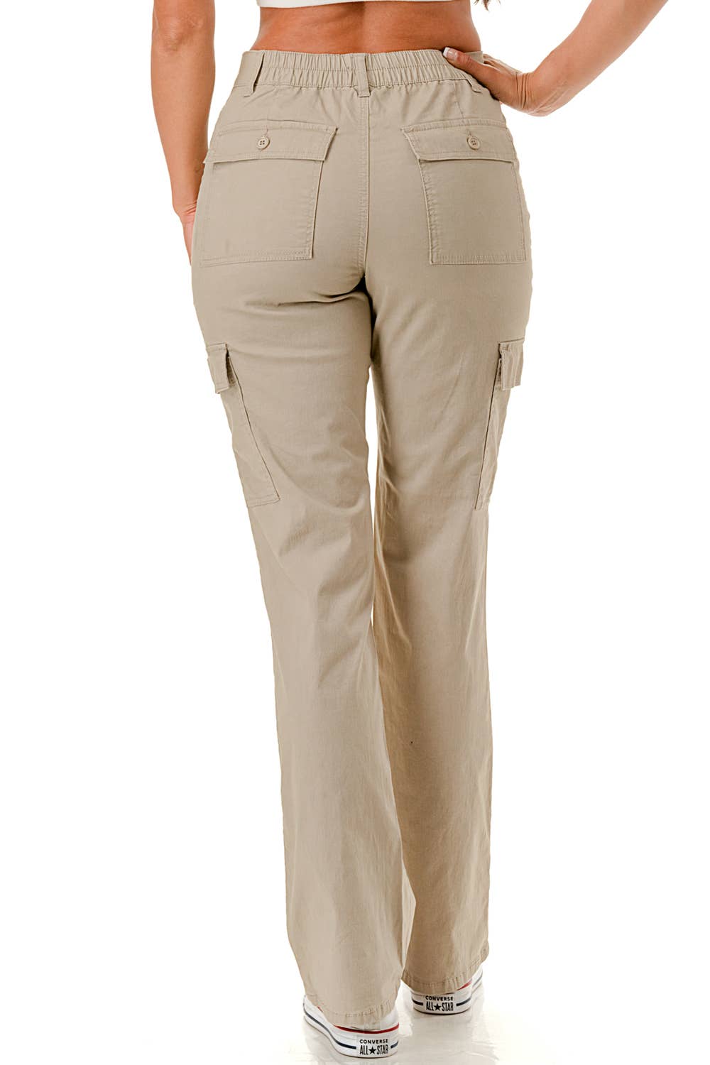 Color 5 – Engroshandel Bukser - Dame – Farvevede lige ben justerbare lastbukser i taljebånd17