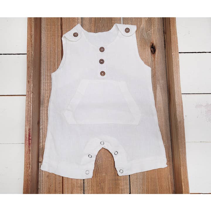 OLIVE & CRADLE – Großhandel Strampler – Baby – Pierre Spring Leinen-Strampler3