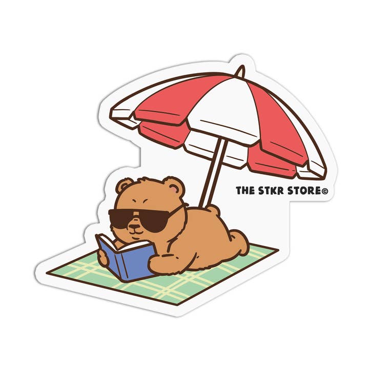 Lecteur de plage - Autocollants texturés Ours d'été pour la vente par the stkr store