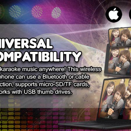 Mainstream Source - Wholesale Musical Instrument - Mainstream Source® Wireless Bluetooth Karaoke Microphone – H20