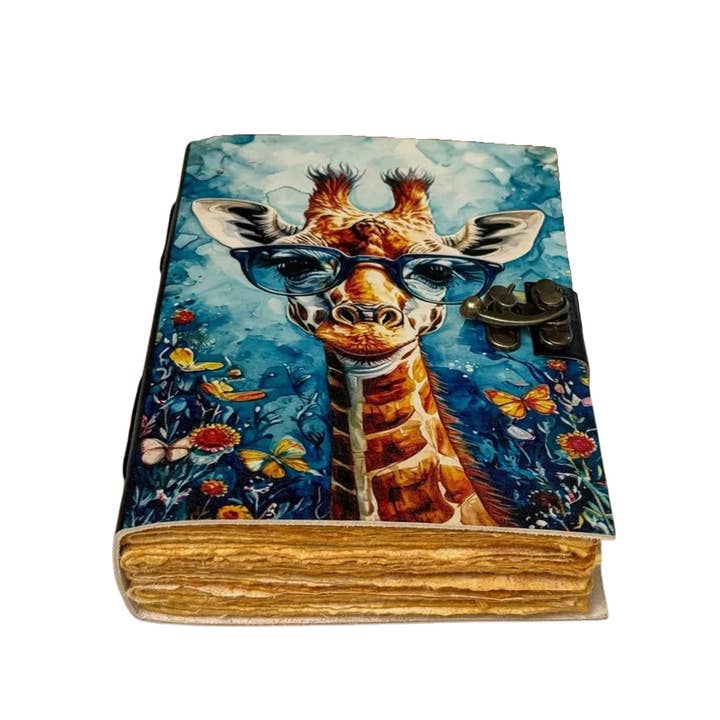 Goofy Giraffe Journal Travel Book Leather Diary A4 Notebook for wholesale by Billion Brothers