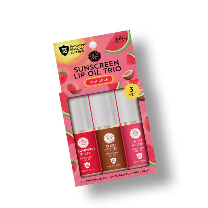 Woolzies - Wholesale Lip Gloss - Tinted Lip OIL - SPF 30 Strawberry coconut and sweet melon