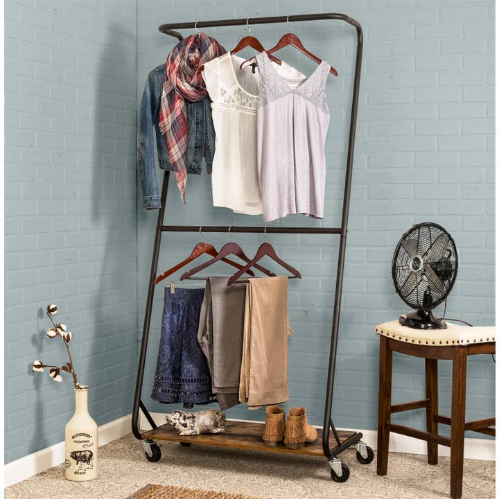 Honey-Can-Do - Wholesale Coat Rack - Rustic Z-Frame Garment Rack