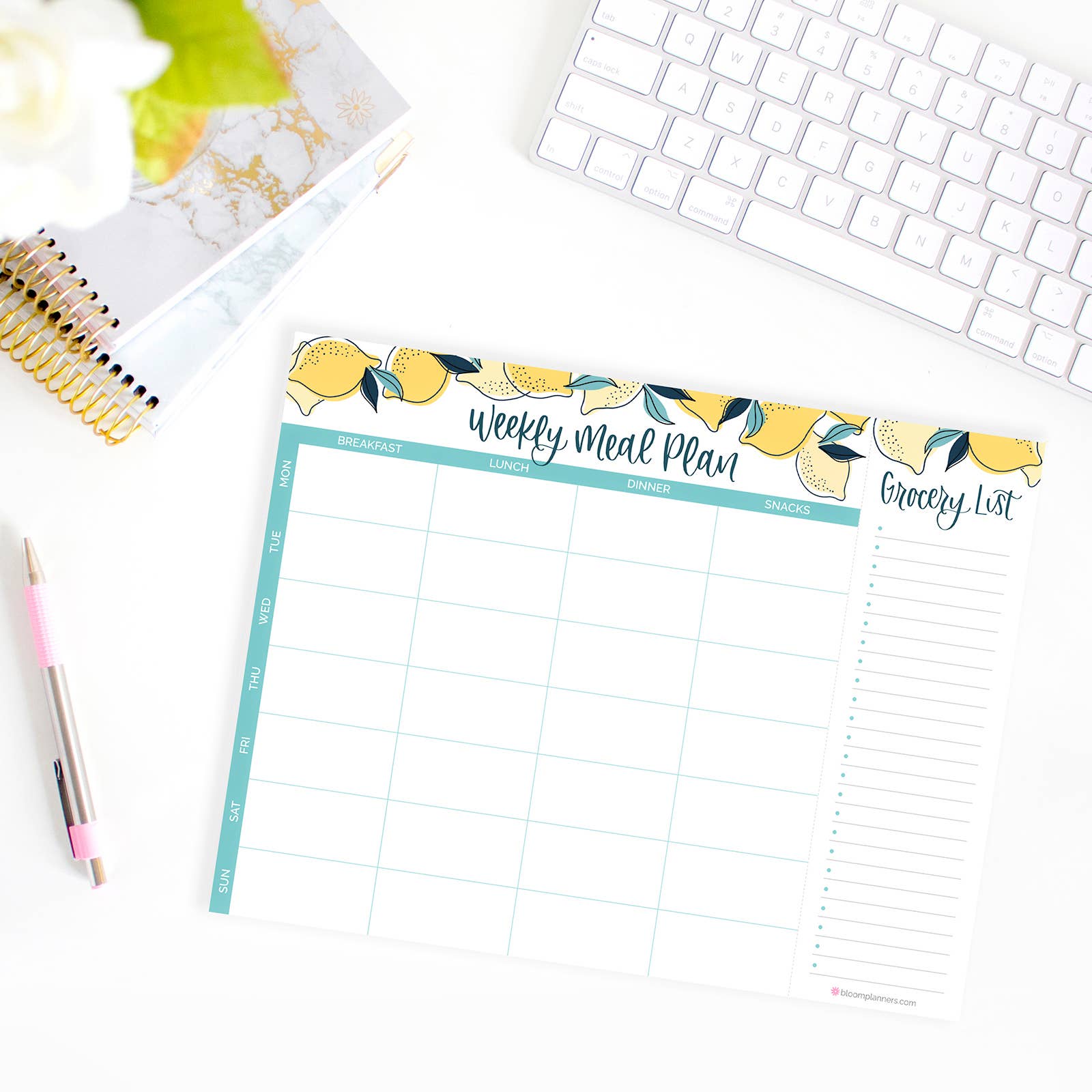 bloom daily planners - Wholesale Notepad - Horizontal Meal Planning Pad, 8.5x11 in9