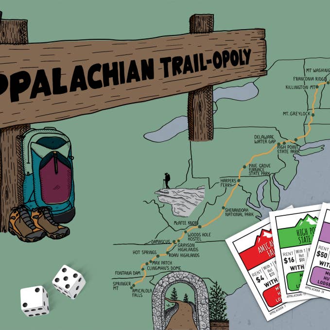 Nahamsha Gifts - Wholesale Board Game - Appalachian Trail-Opoly Board Game2