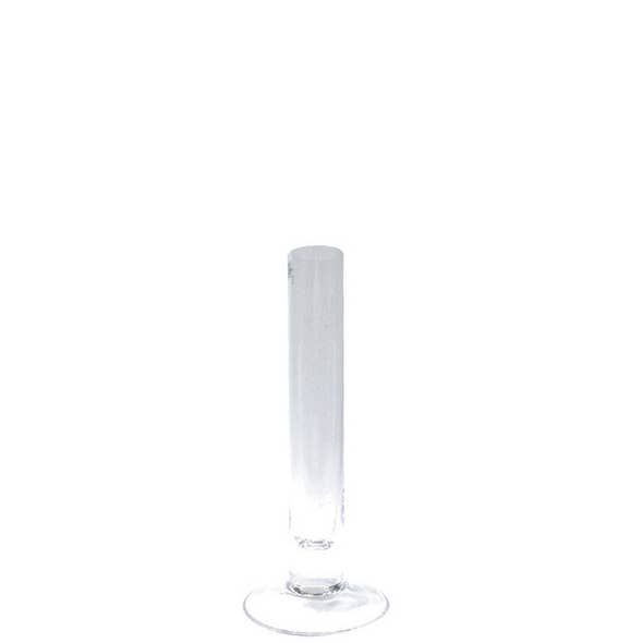 Solifleur glass vase with base and polished edge for wholesale by Vosteen