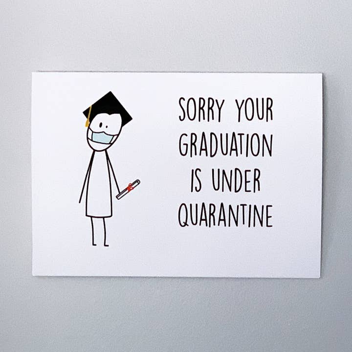 Class of 2021 Quarantine Graduation Card for wholesale by Stone Donut Design, LLC