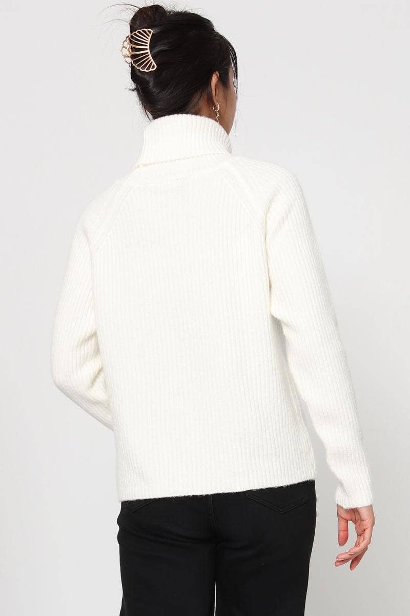 DIX-ONZE - Vente Pull en maille – femme - Pull Maille Côtelée – Col Roulé & Manches Longues18