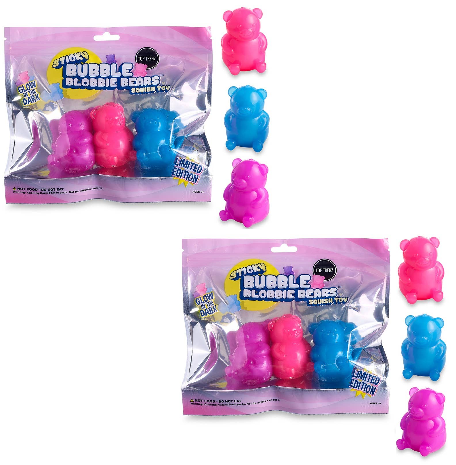 Top Trenz Inc - Wholesale Squishy Toy - Kids & Baby - Sticky Bubble Blobbies Gummy Yummies Bears2