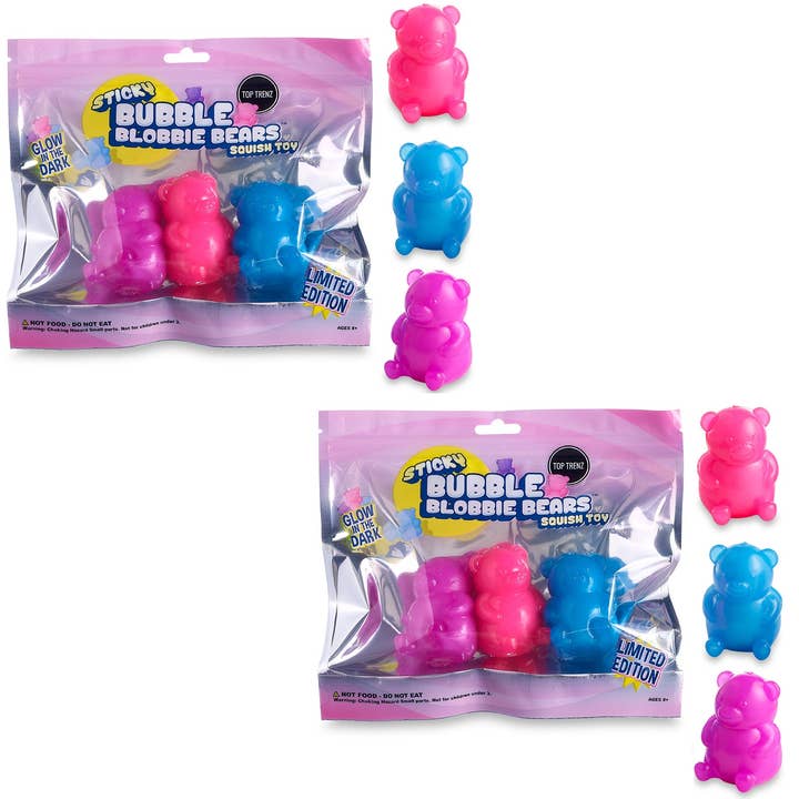 Top Trenz Inc - Vente Jouet mou – enfant et bébé - Sticky Bubble Blobbies Gummy Yummies Bears2