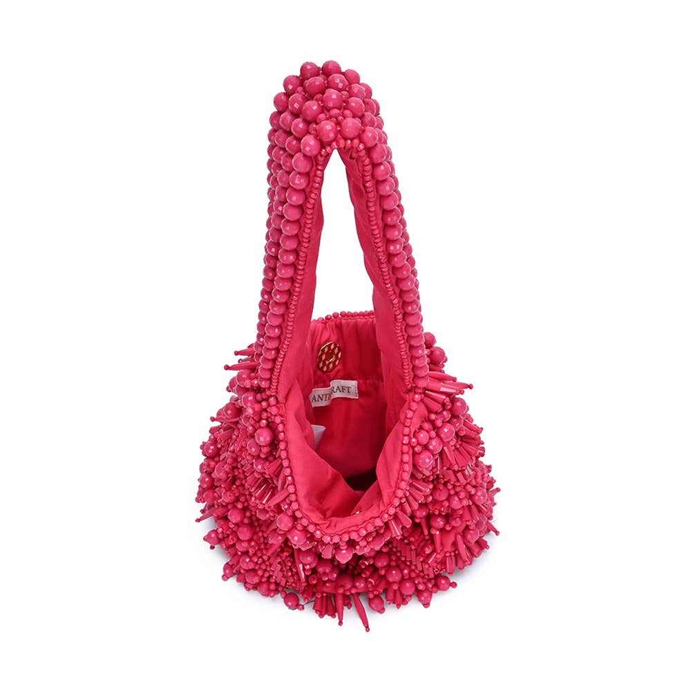 Sensibling Corp. - Wholesale Shoulder Bag - Women's - Beads Embellished Mini Bucket Bag
2