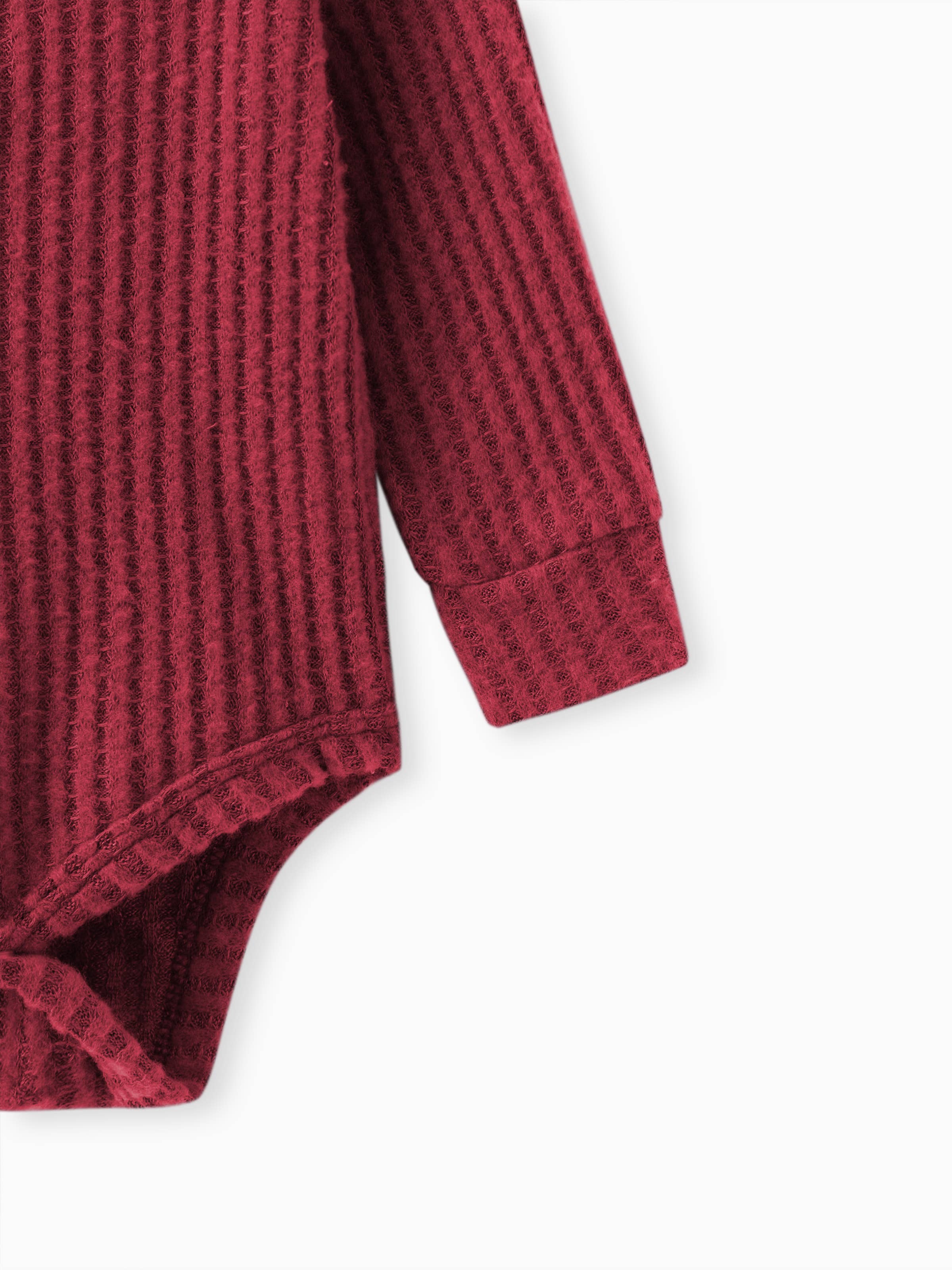 PatPat - Wholesale Clothing Set - Baby - 2pcs Solid Waffle Long-sleeve Baby Set11