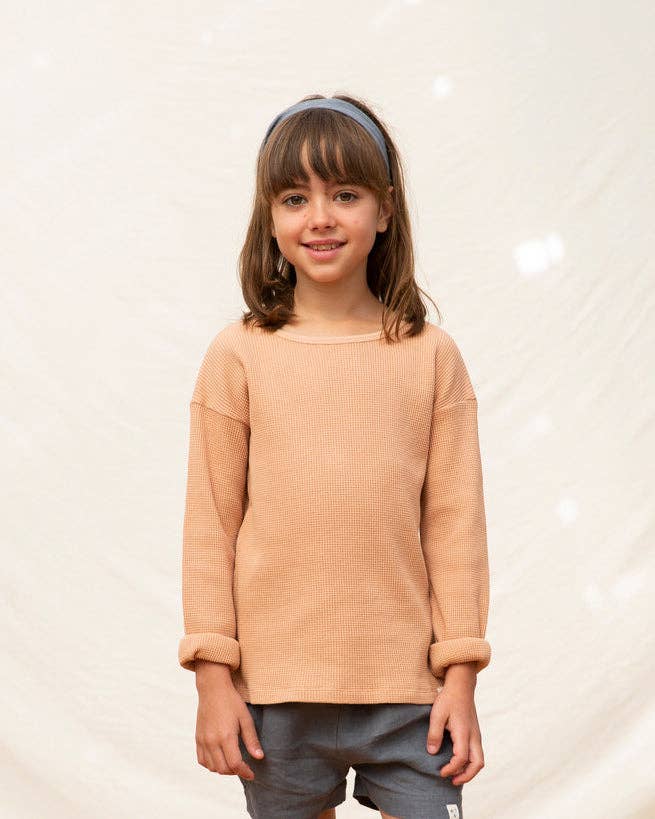 Matona - Wholesale T-Shirt - Kids - Basic Longsleeve terracotta0