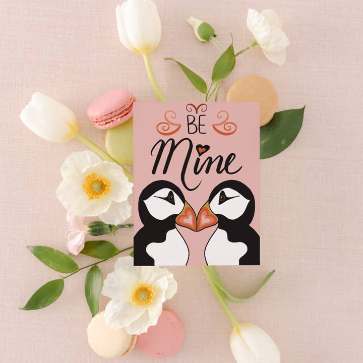 Be Mine Greeting Card for wholesale by Birds & Blossoms
