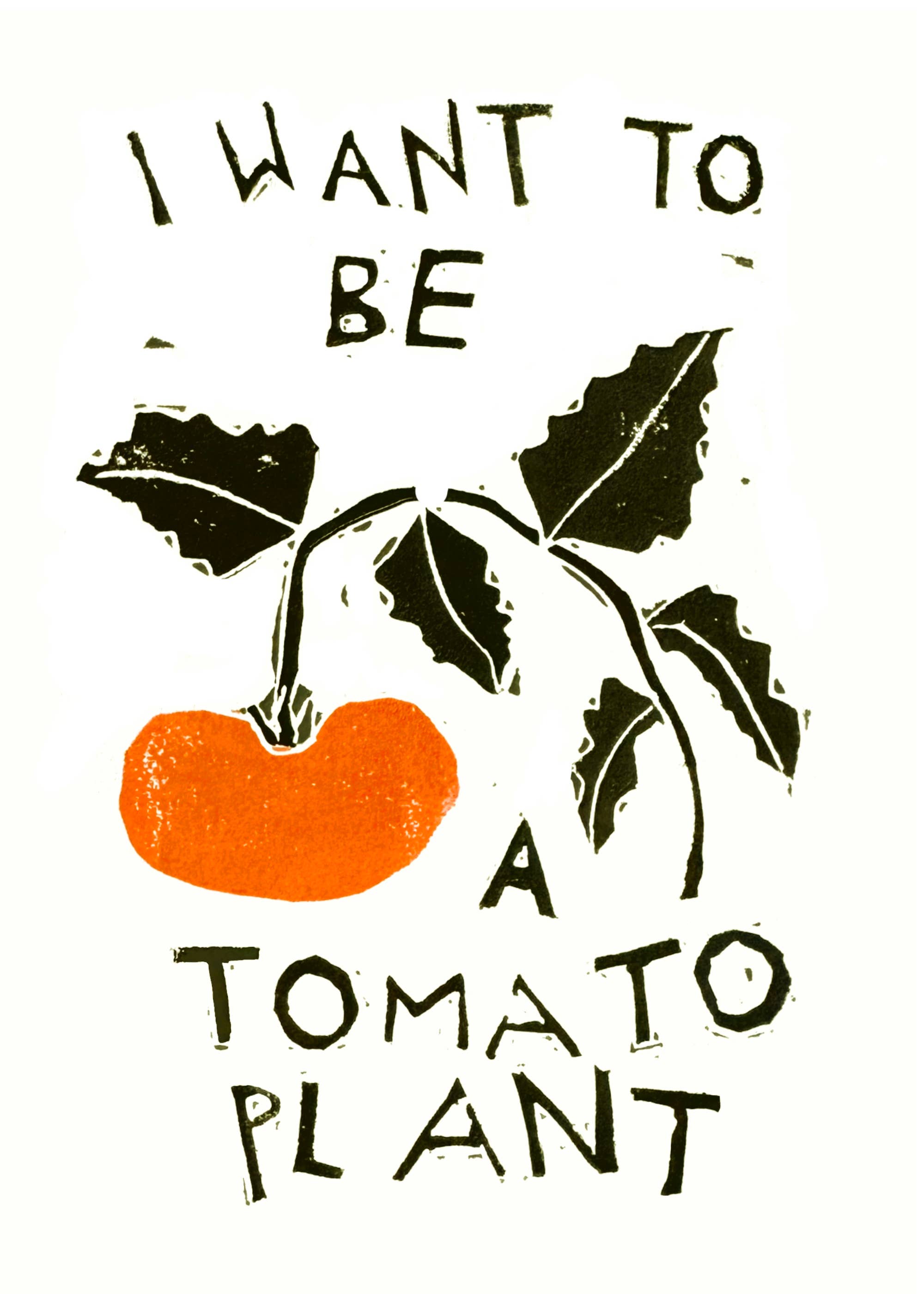 RANI BAN CO - Wholesale Art Print - I WANT TO BE A TOMATO PLANT Art Print & Poem1