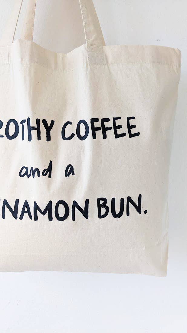 What Ted Wore - Wholesale Tote Bag - Unisex - The Coffee and Cinnamon Bun Tote Bag3