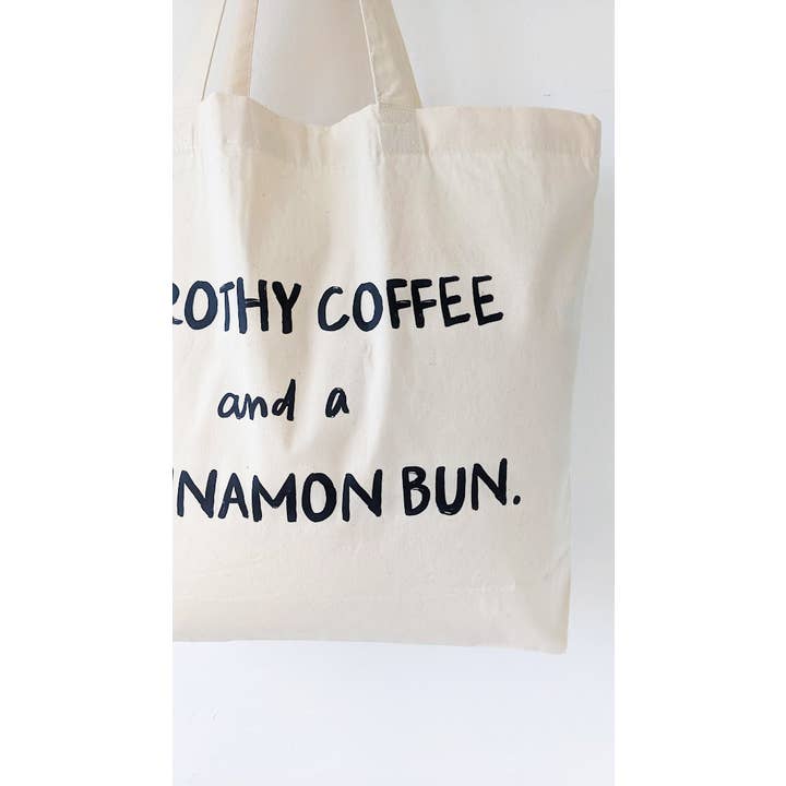 What Ted Wore - Wholesale Tote Bag - Unisex - The Coffee and Cinnamon Bun Tote Bag3