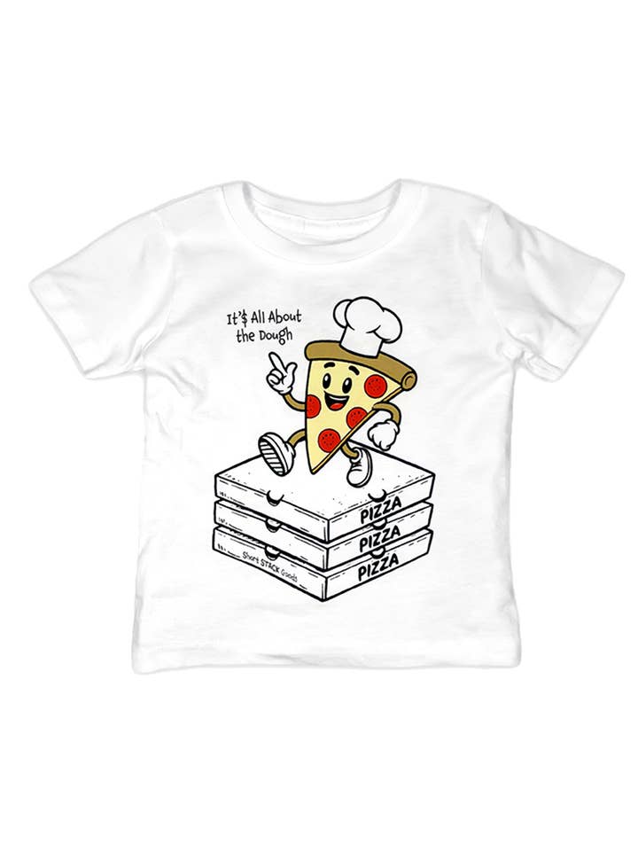Kids Pizza Graphic Tee - “All About the Dough” for wholesale by Short Stack Goods