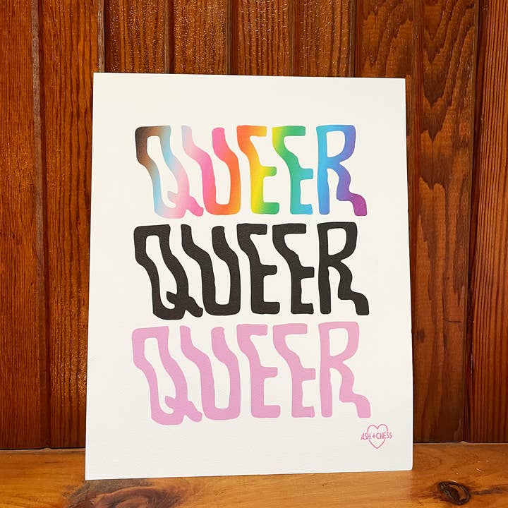 Ash + Chess - Wholesale Art Print - 8" x 10" Queer Art Print