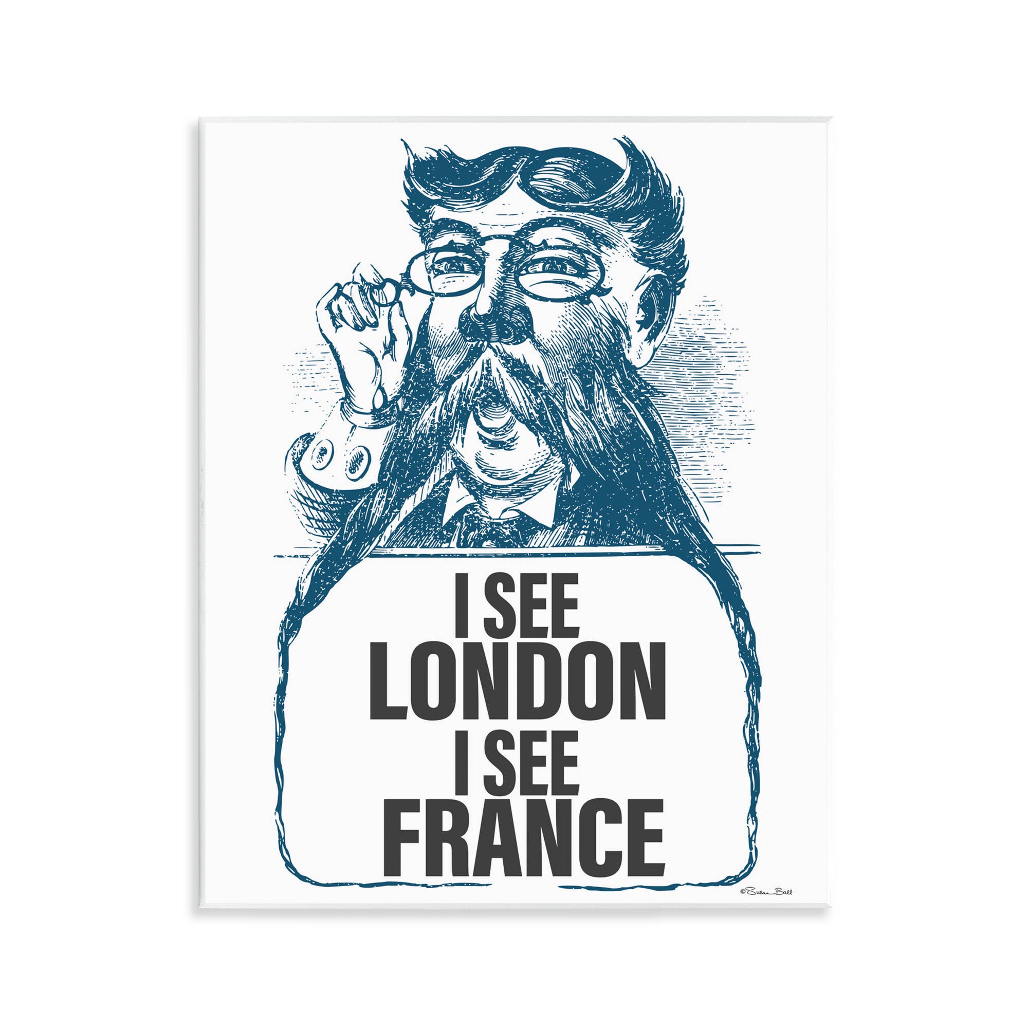 Stupell Industries - Wholesale Wall Sign - I See London & France - Unframed Wall Art