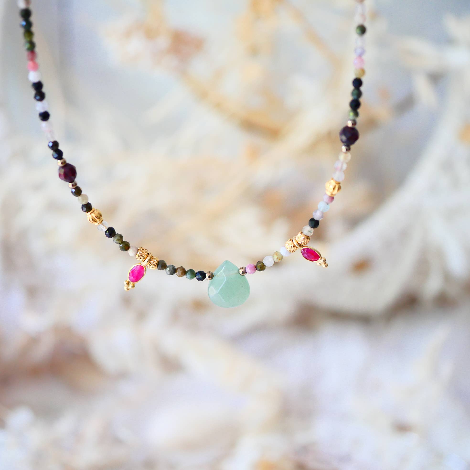 GINANDGER - Wholesale Pendant/Charm Necklace - NECKLACE TOURMALINE - RADHA4