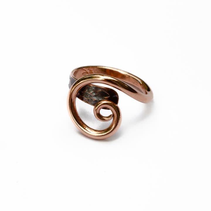 Sincerely Sarah – wholesale Cocktail/Statement Ring – Stora spiralformade handsmidda kopparringar1