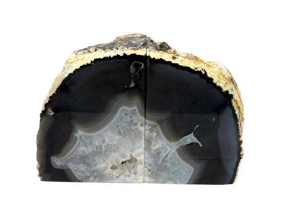 Rock Paradise - Wholesale Bookend - Crystal Natural Agate Geode Bookend Pair 9-12 lb Home Decor8