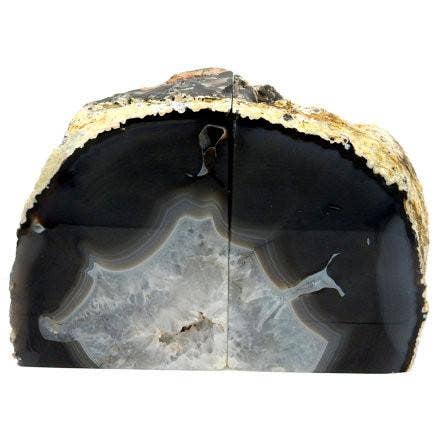 Rock Paradise - Wholesale Bookend - Crystal Natural Agate Geode Bookend Pair 9-12 lb Home Decor8