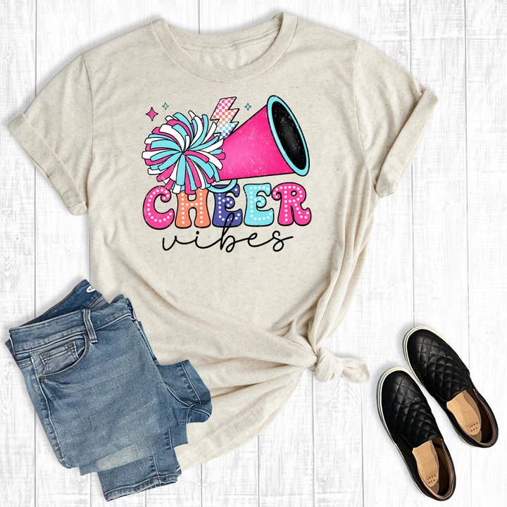 Cheerleader Vibes Graphic Tee for wholesale by The Way Down South
