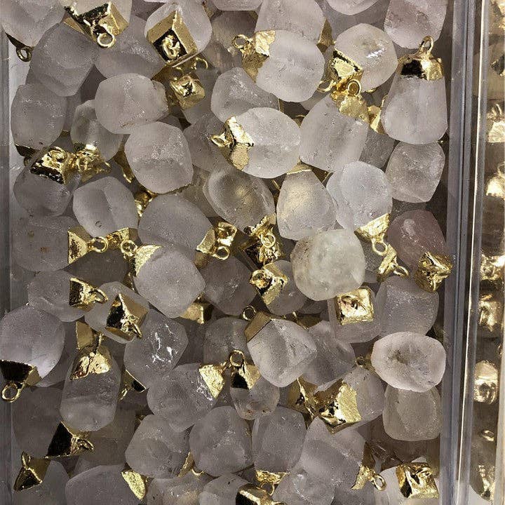 Perimade & Co. LLC - Wholesale Pendant/Charm Necklace - Natural Crystal Raw Stone Healing Necklace in Solid Copper1